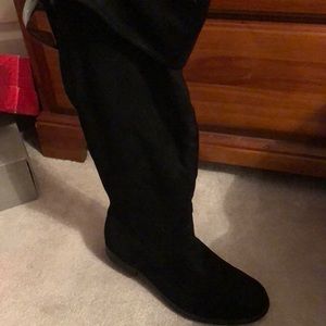 Black Suede knee high boots